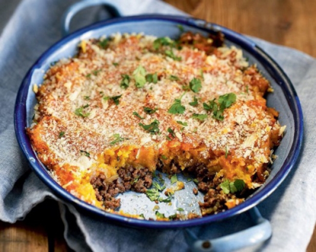 Gratin de potimarron au b&oelig;uf hach&eacute;